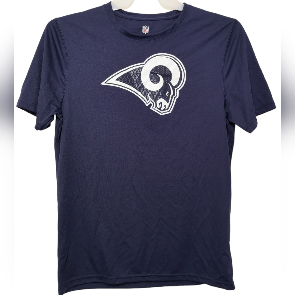 NFL Team Apparel LA Rams  Primary Logo Youth T-Shirt  Blue  Size XL 18/20 New